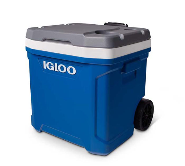 IGLOO LATITUDE ROLLING COOLER WITH WHEELS 60QTS BLUE 56LTR