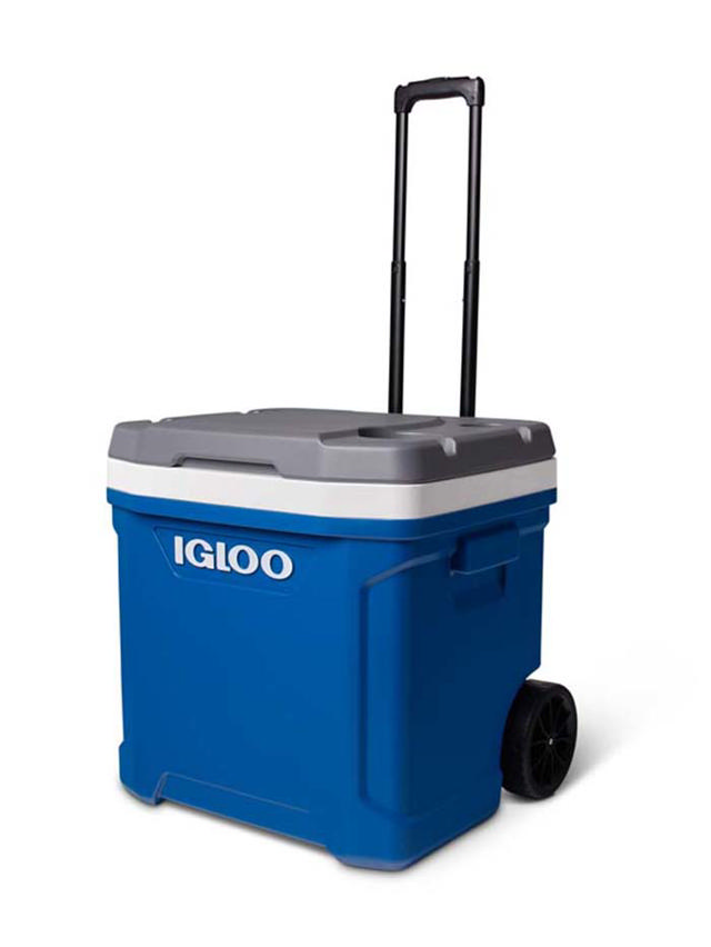 IGLOO LATITUDE ROLLING COOLER WITH WHEELS 60QTS BLUE 56LTR