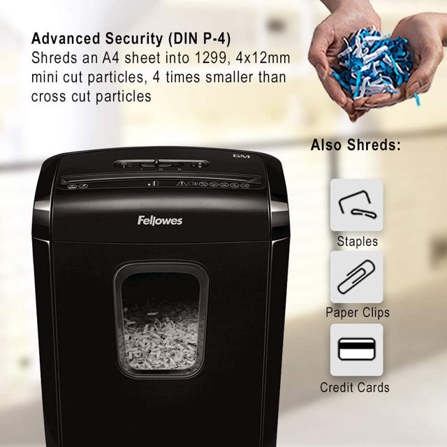 FELLOWES POWERSHRED 6M  PAPER SHREDDER 6 SHEET13LTR MINI-CUT