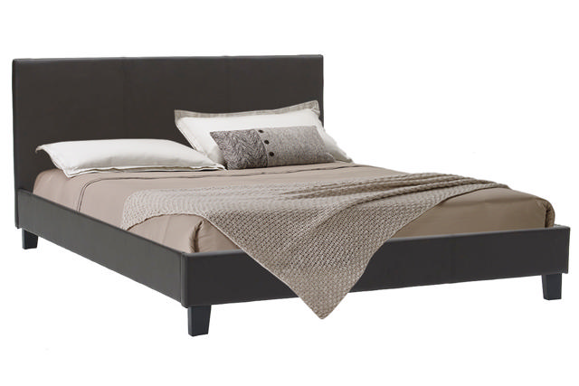 NEVIL DOUBLE BED BROWN 150X200CM