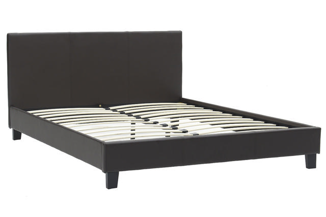 NEVIL DOUBLE BED BROWN 150X200CM