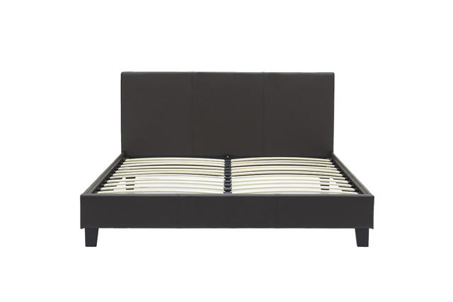 NEVIL DOUBLE BED BROWN 150X200CM