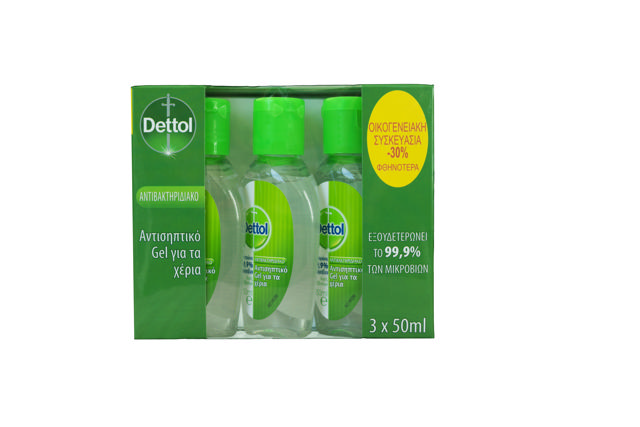 DETTOL SANITESER GEL 3X50ML