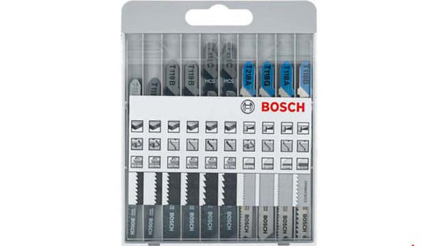 BOSCH BASIC JIGSAW BLADE SET 10PCS FOR WOOD AND METAL