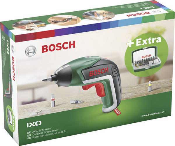 BOSCH IXO V 3.6V BIT SET & COMPACT SCREWDRIVER