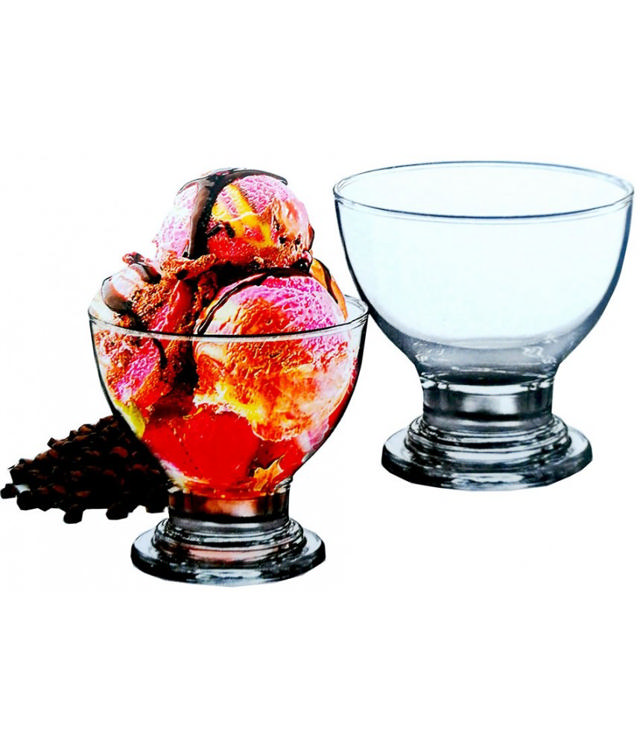 TNS SET ICE CREAM BOWL GLASS