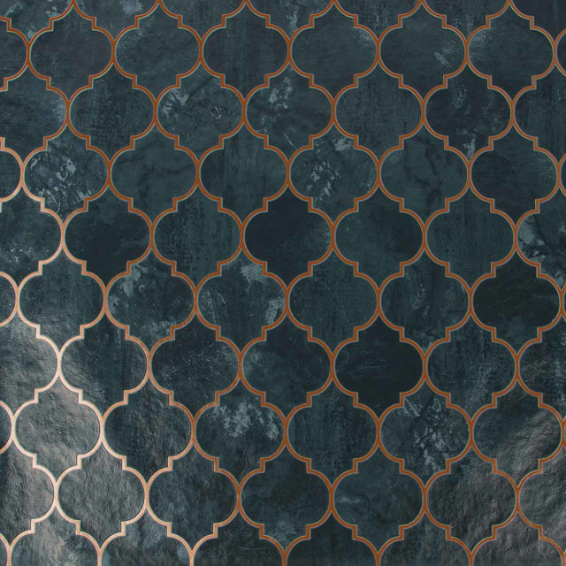 CONTOUR ANTIBAC WALLPAPER TEAL TEGULA