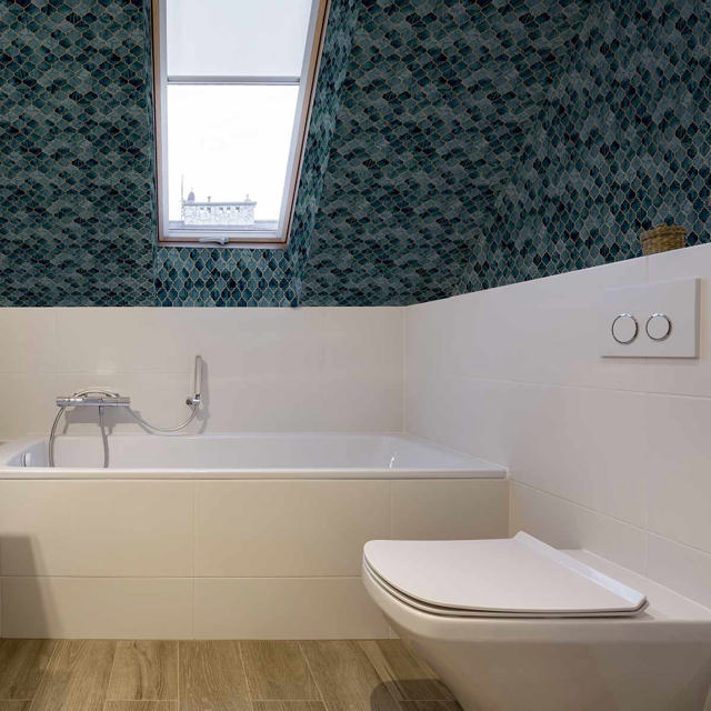 CONTOUR ANTIBAC WALLPAPER TEAL TEGULA