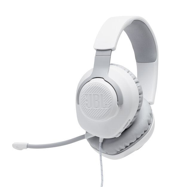 JBL QUANTUM 100 OVER EAR WHITE GAMING HEAPHONES