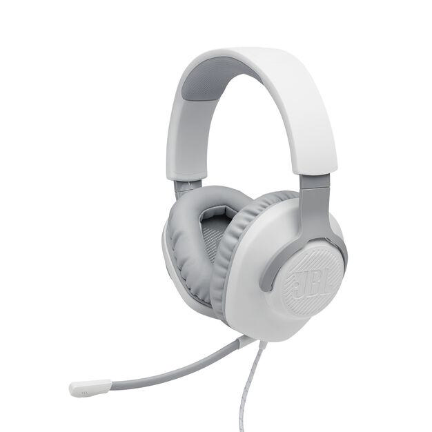 JBL QUANTUM 100 OVER EAR WHITE GAMING HEAPHONES