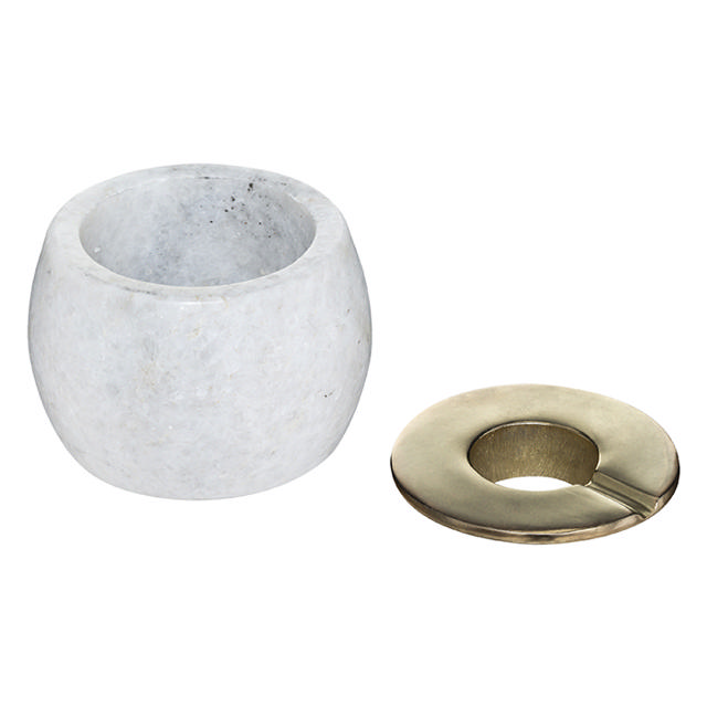 ATMOSHERA 178718 ASHTRAY IN WHITE MARBLE AND GOLDEN 9.5CM