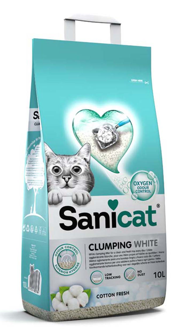 SANICAT CLUMP WHT COT FRESH 10L