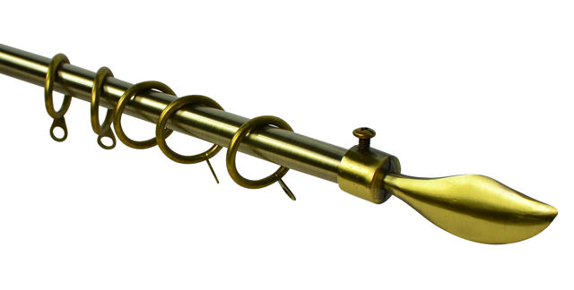 EASY HOME EXTENSIVE CURTAIN ROD WAVE ANTIQUE BRASS 60-120CM