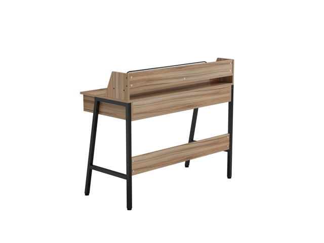 DESK WITH DRAWER 104X48X89CM BLACK/ WALNUT