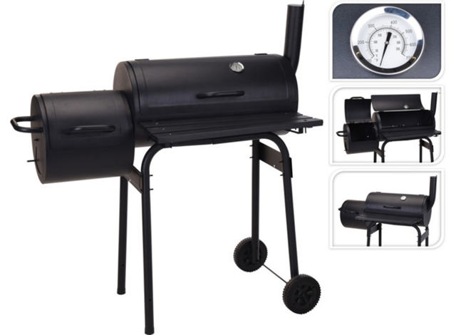 BBQ SMOKER BLACK METAL ΨΗΣΤΑΡΙΑ GS-TUV 121X122X55CM