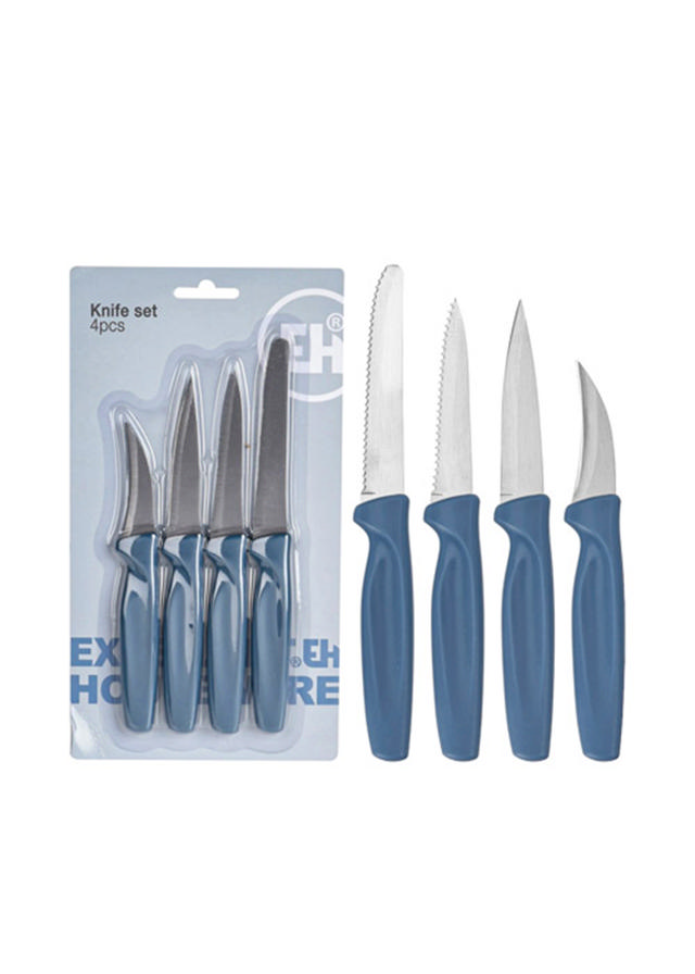 EXCELLENT HOUSEWARE KNIFE 3 ASSORTED COLORS SET 4PCS