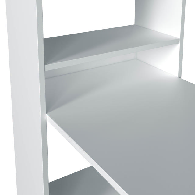 FORES DUPLO DESK WITH BOOKCASE 144X120X53CM WHITE