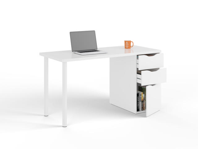 FORES ATHINA DESK WITH 3 DRAWERS 74X138X60CM WHITE