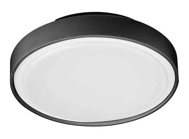 SUNLIGHT 2xE27 (MAX.2x9W) ROUND CEILING LIGHT DARK GREY IP65 Ø300xH91MM