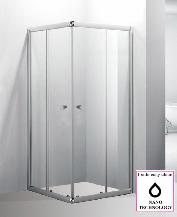 ROMA CORNER SHOWER CUBICLE 6512 140X80X185CM CHROME 6MM UNCLEAR