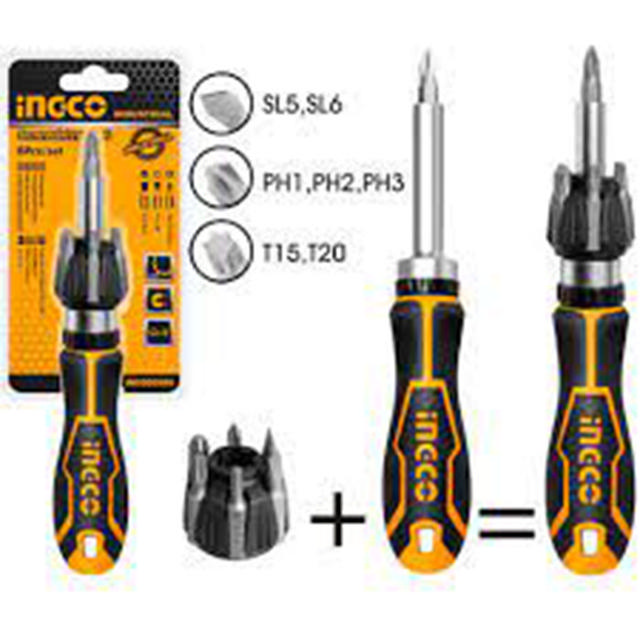 INGCO AKISD0808 RATCHET SCREWDRIVER SET 8PCS