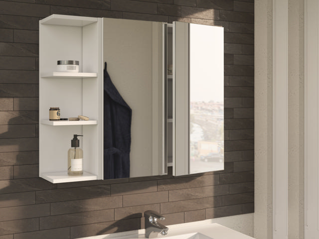 FORES 305083BO MIRROR CABINET 2 DOORS 65CM X 60CM X 21CM