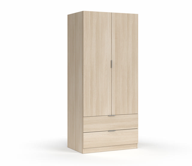 FORES 00X222R WARDROBE 2 DOORS AND 2 DRAWERS OAK 180X81X52CM