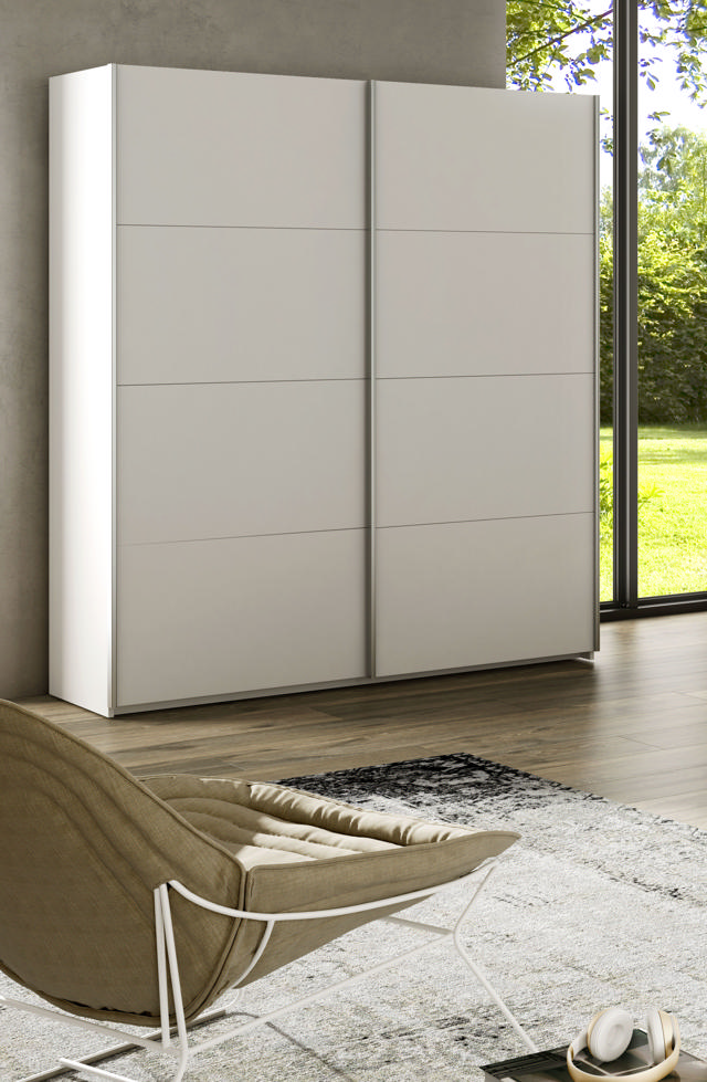 FORES ARM150A ARM WARDROBE 2 SLIDING DOORS WHITE 200X150X60CM