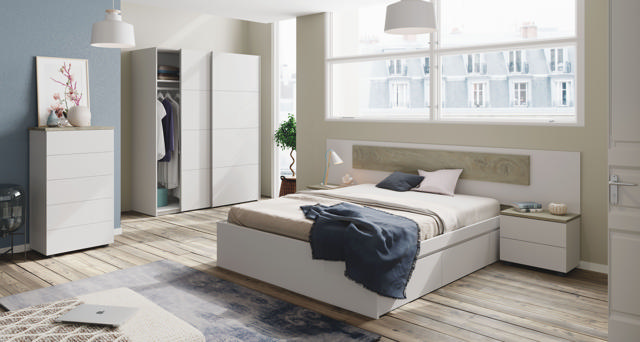 FORES ARM150A ARM WARDROBE 2 SLIDING DOORS WHITE 200X150X60CM