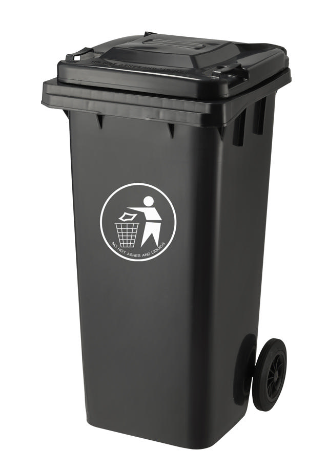 BIDONE BIN/ DUST BIN ANTHRACITE 120L WITH WHEELS