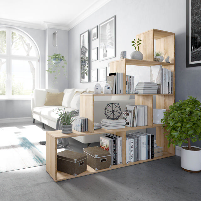 FORES KLUM UNIT BOOKCASE 145X145X29CM OAK