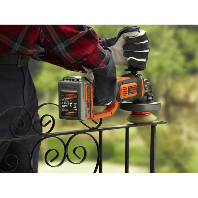 BLACK & DECKER BCG720M1-QW ΗΛΕΚΤΡΙΚΟΣ ΓΩΝΙΑΚΟΣ ΤΡΟΧΟΣ 125MM 18V