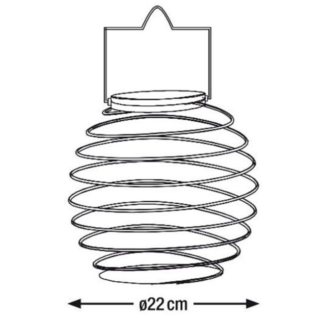 EZSOLAR SPIRAL LIGHT 22,5CM 35LED BLUE