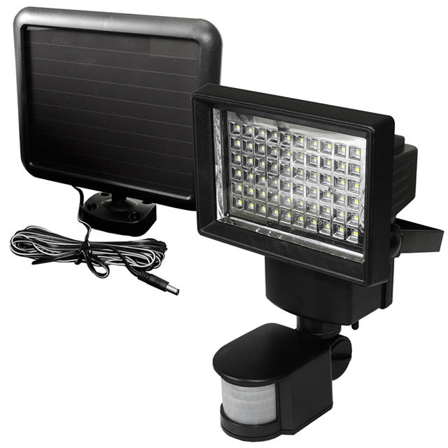 EZSOLAR LED SOLAR WALL FLOODLIGHT MOTION DETECTROR BLACK