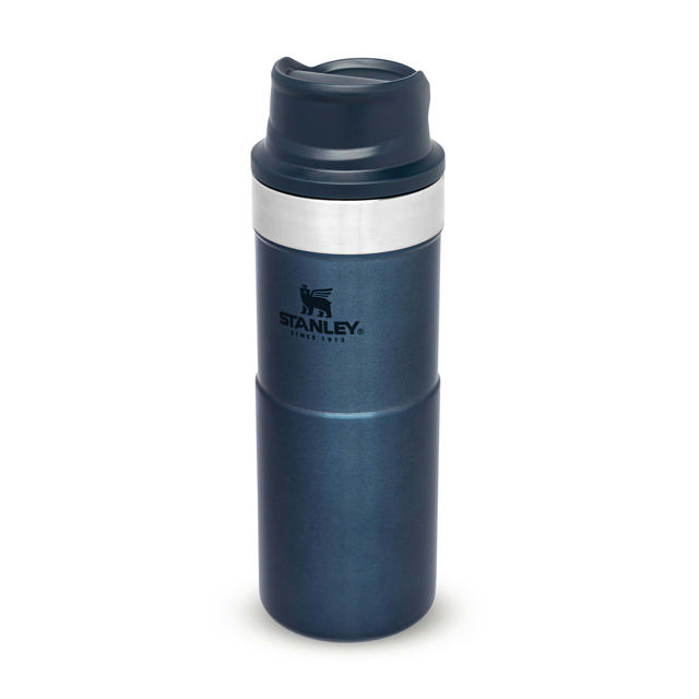 STANLEY CLASSIC TRIGGER ACTION TRAVEL MUG BLUE 0.35L