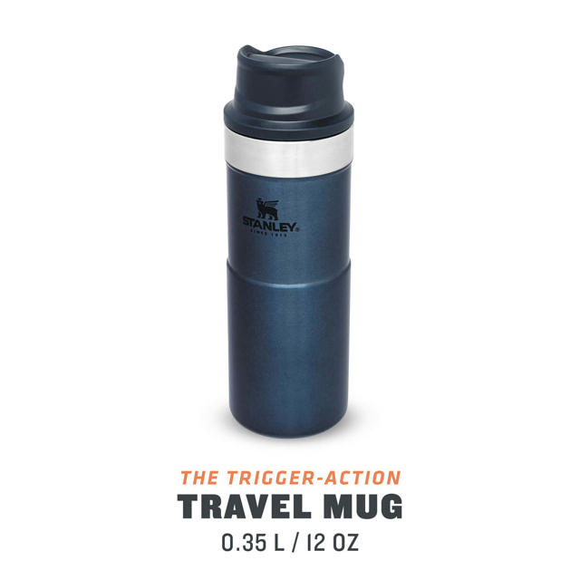 STANLEY CLASSIC TRIGGER ACTION TRAVEL MUG BLUE 0.35L