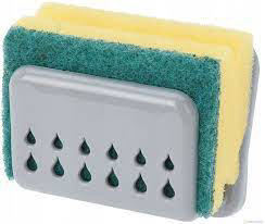 SPONGEHOLDER WITH SCOURING SPONGE