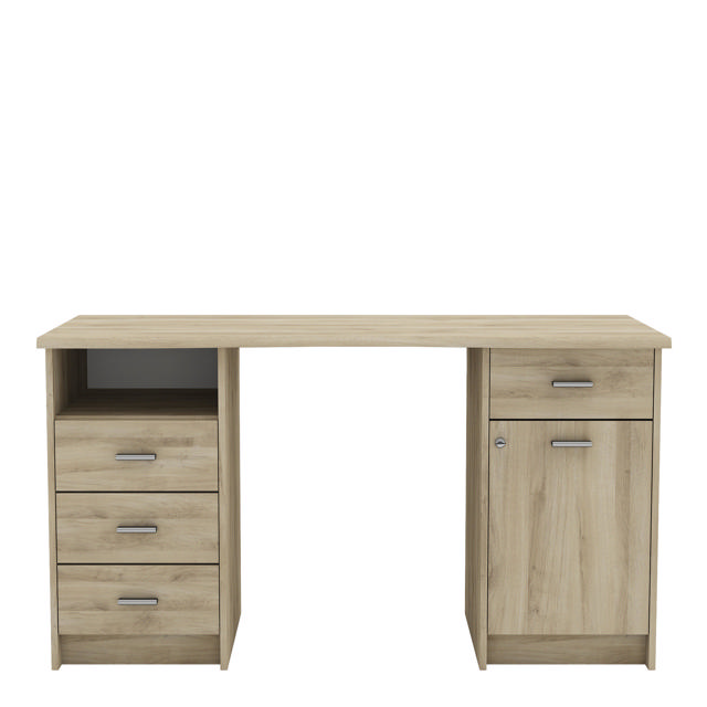 DEMEYERE MONACO DESK WATERFORD OAK 134.8CM X 58.4CM X 73.9CM