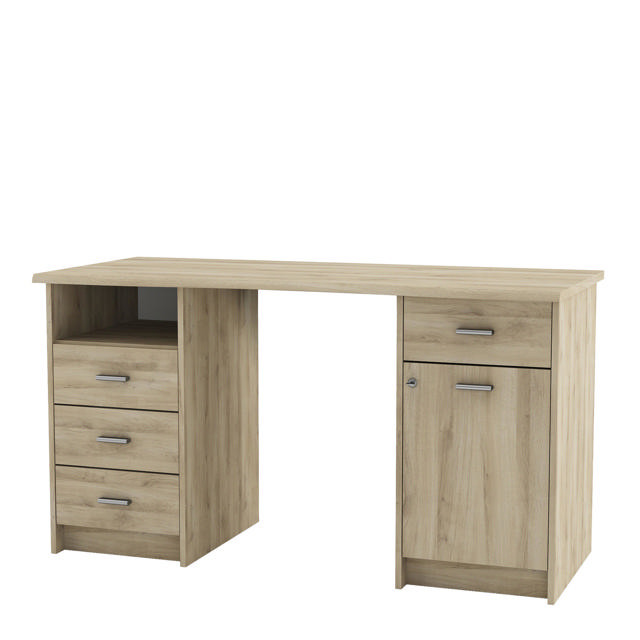 DEMEYERE MONACO DESK WATERFORD OAK 134.8CM X 58.4CM X 73.9CM