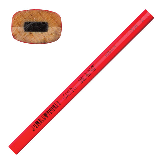 MARKIN H1536/2-M CARPENTER PENCIL HB RED