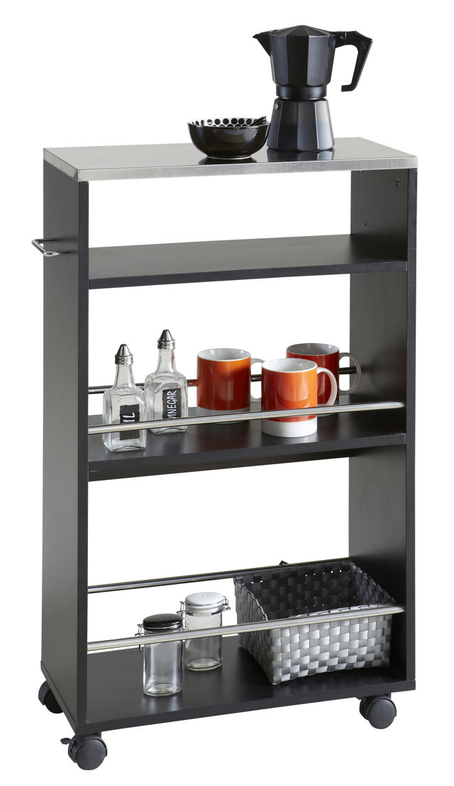 DEMEYERE KITCHEN TROLLEY BLACK 50CM X 24CM X 83CM