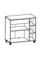 DEMEYERE INDUS MICROWAVE CART 2 DOORS 78.4CM X 39.6CM X 79CM