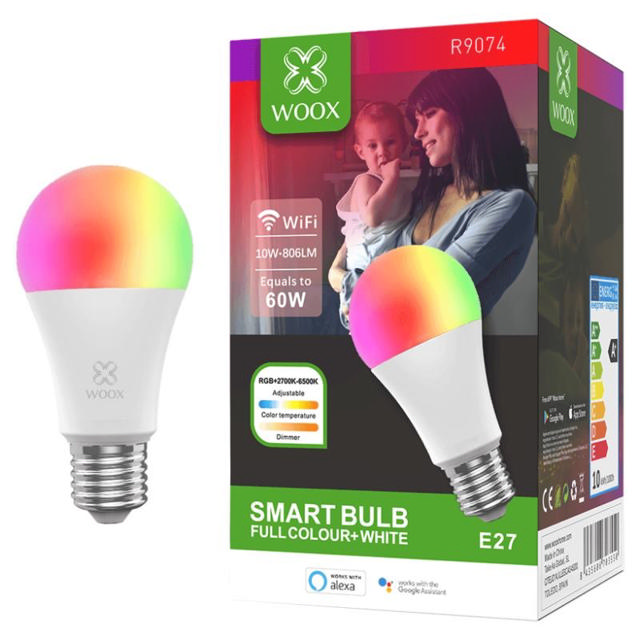 WOOX R9074 E27 LED BULB RGB & CCT WIFI