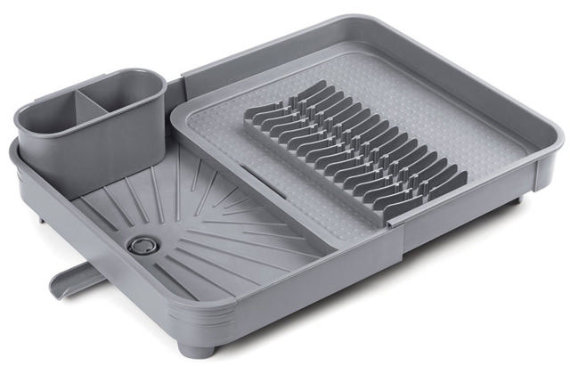 RAYEN DISH DRAINER EXTENDABLE GREY 32-51X36X9.5CM