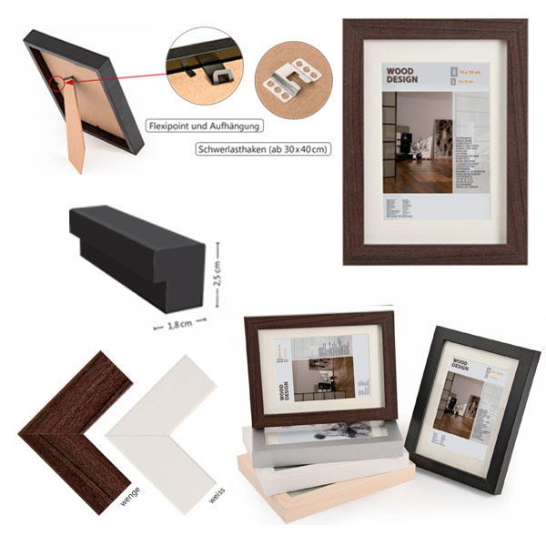 THE WALL ART WIEN FRAME WENGE 18X24CM