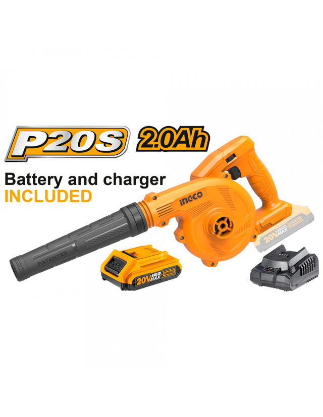 INGCO 20V LI-ION BLOWER WITH 2AH BATTERY AND CHARGER 