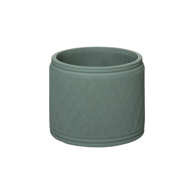 POT CEMENT CELADON GREEN  SMALL 20CM X 18CM