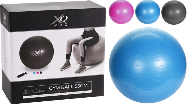 YOGA BALL 55CM 3 ASSORTED COLORS