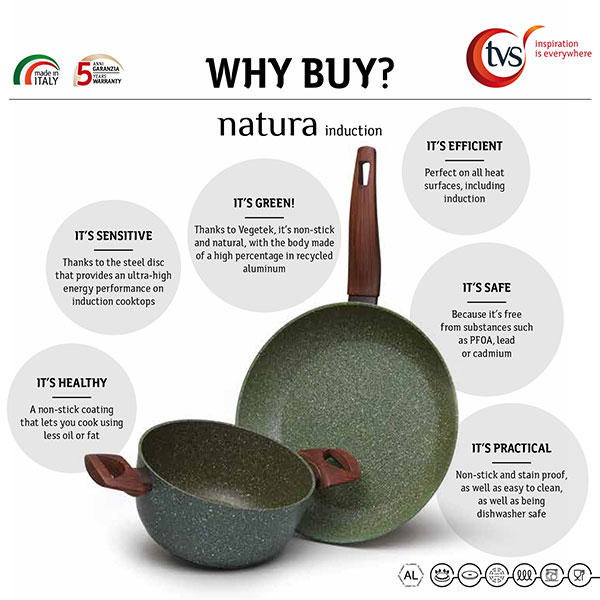 TVS NATURA FRYING PAN 26CM