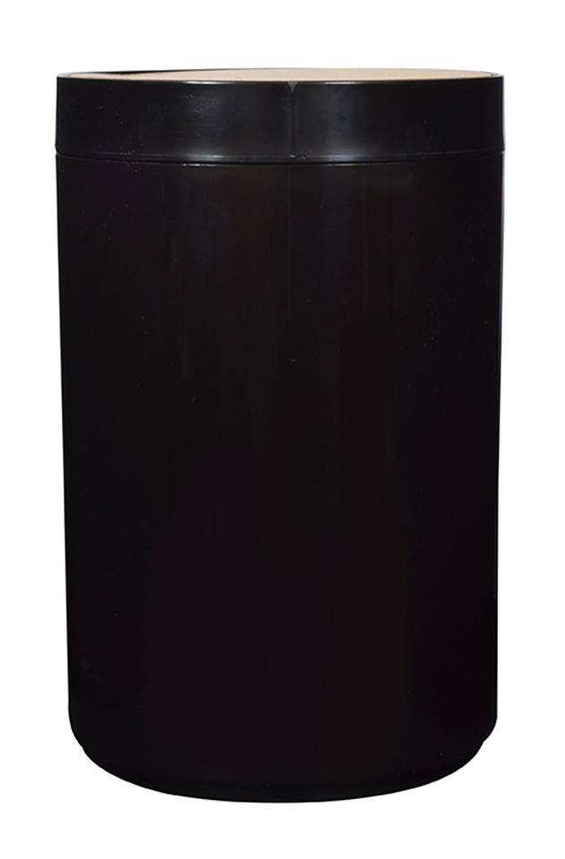 PEDAL BIN W BAMBOO LID5LTR BLK